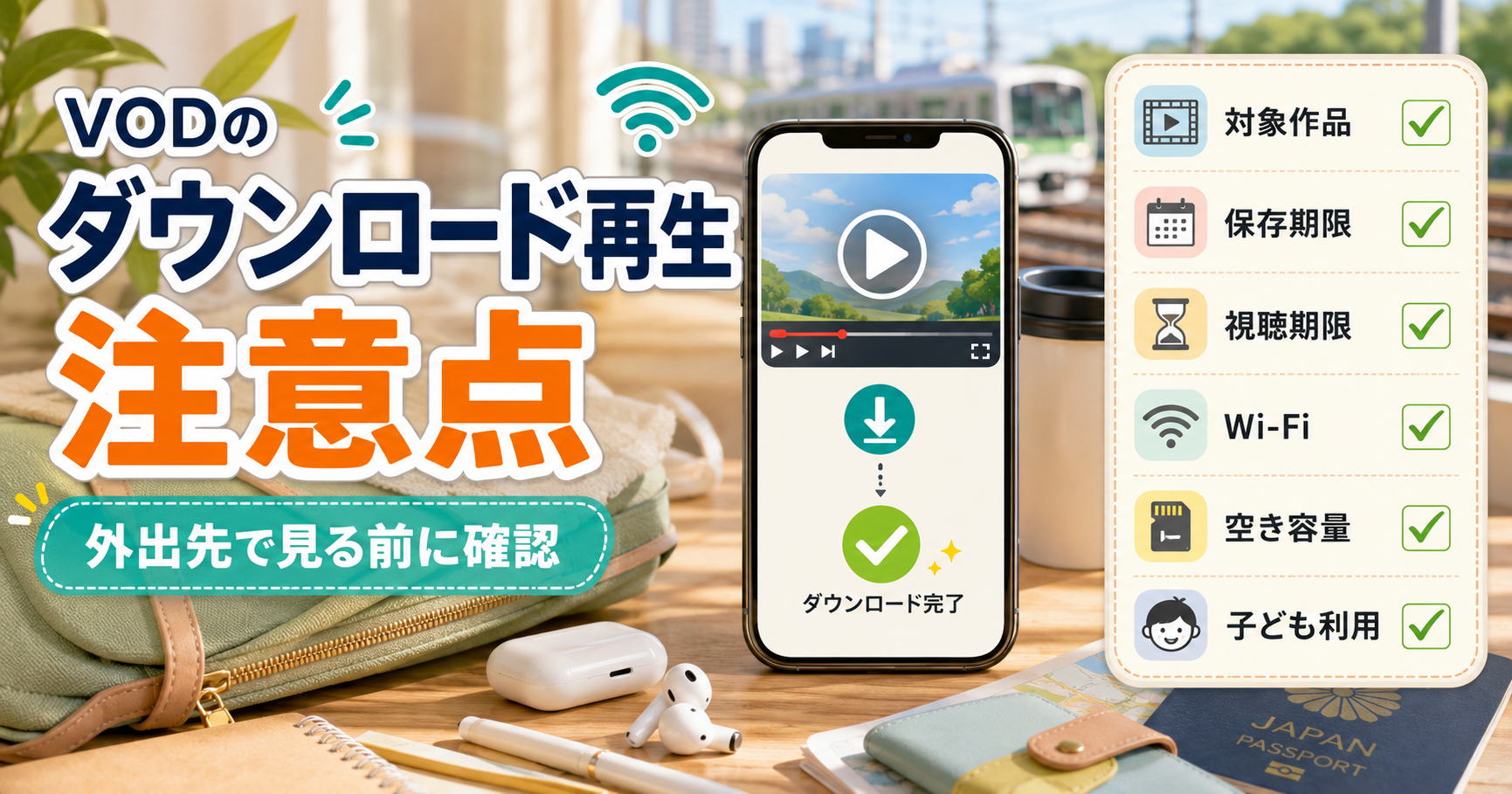 VODのダウンロード再生を使う前に保存期限やWi-Fiを確認するアイキャッチ画像